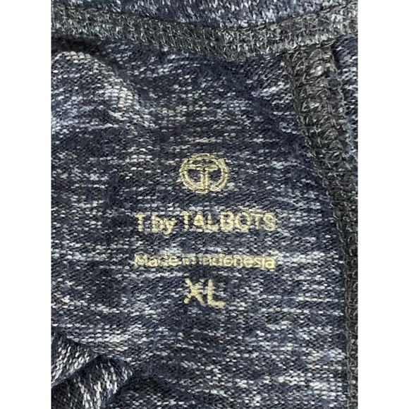 XL T by Talbots Womens Navy Blue Casual Marled Knit Sweater - Picture 6 of 7